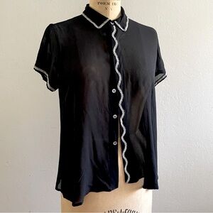 Jupe by Jackie Couture Silk top -Sz 8